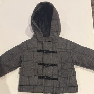 Jacadi Paris Gray Kids Hooded Wool Coat
